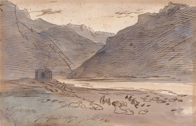 Vjose, 7:15 PM, 17 April 1857 by Edward Lear
